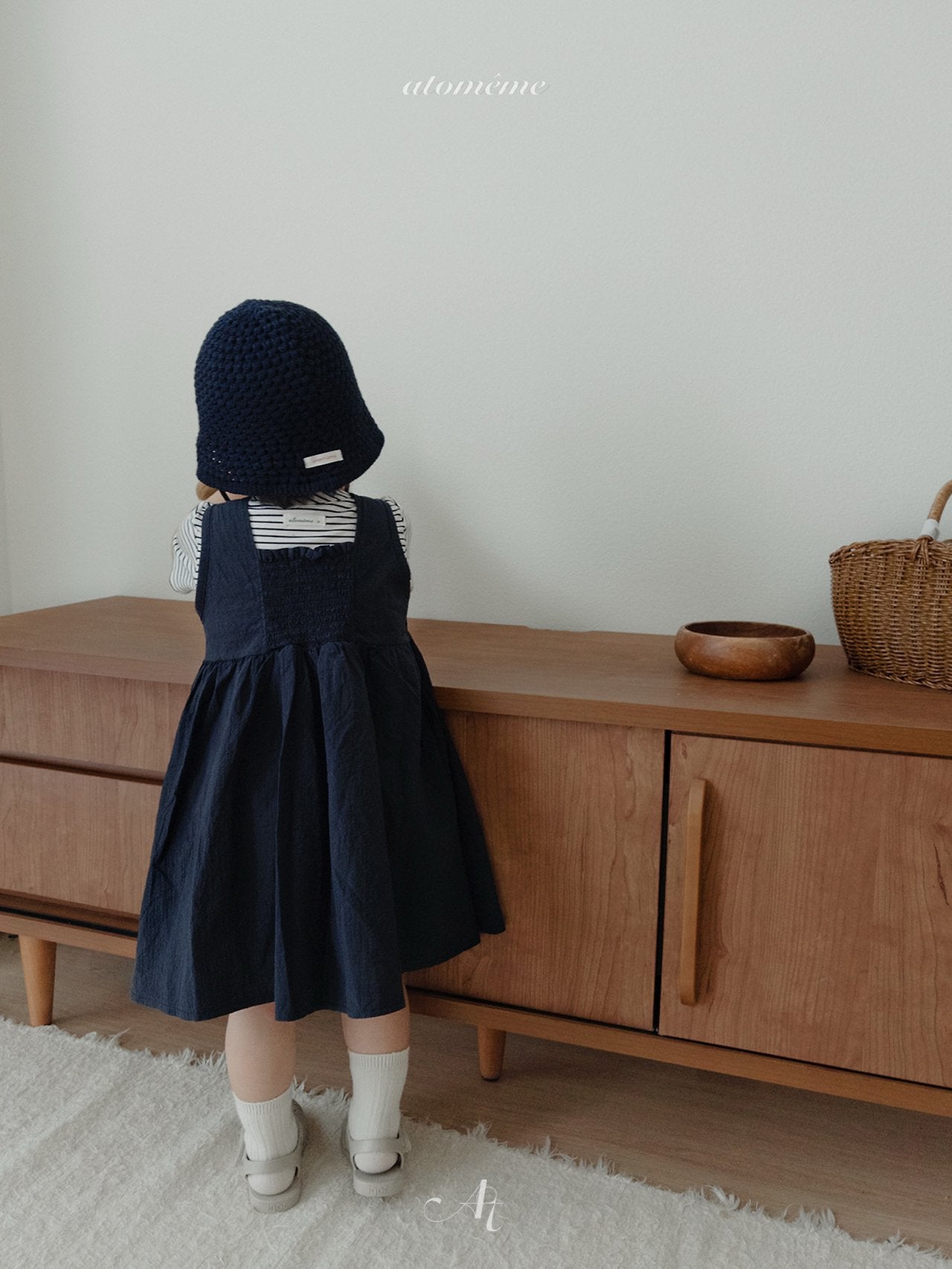 Moment Dress Korean toddler dress in ivory made in Korea