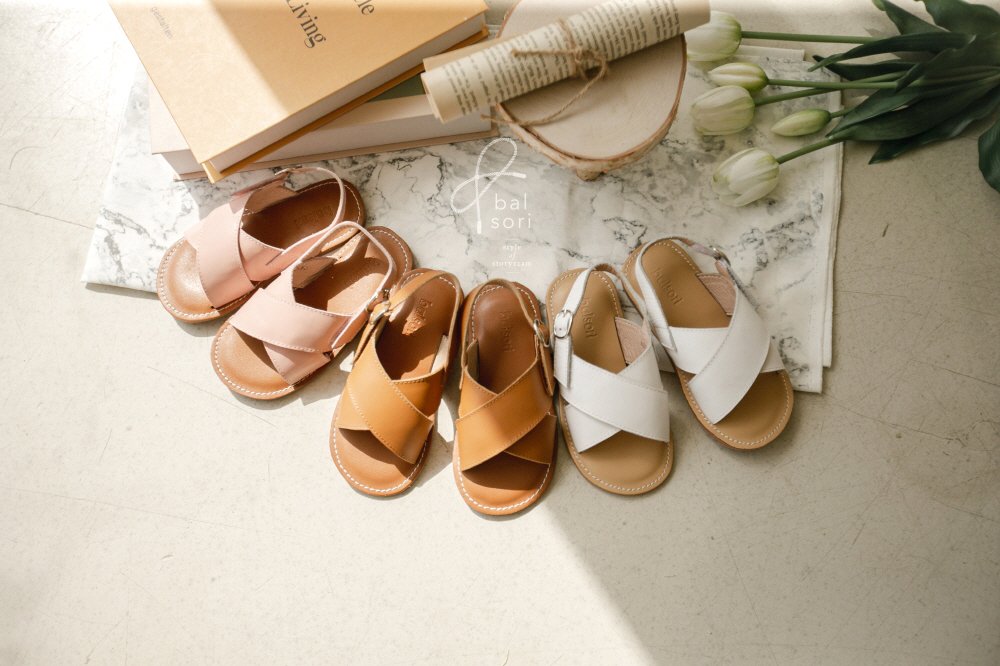 BB243 Pipi Sandals Korean infant shoes in pink made in Korea