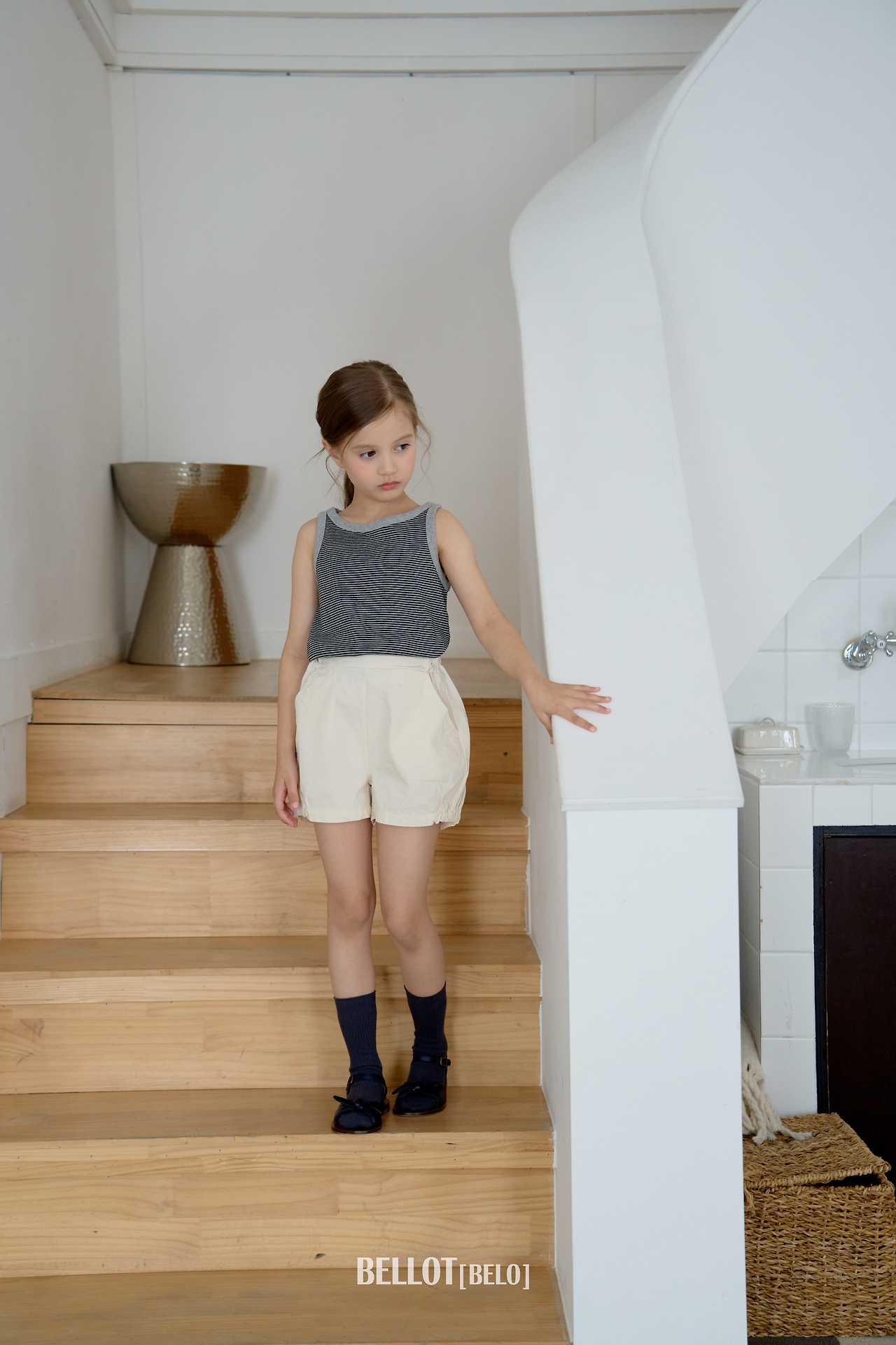 Martin Shorts Korean toddler shorts in ivory made in Korea