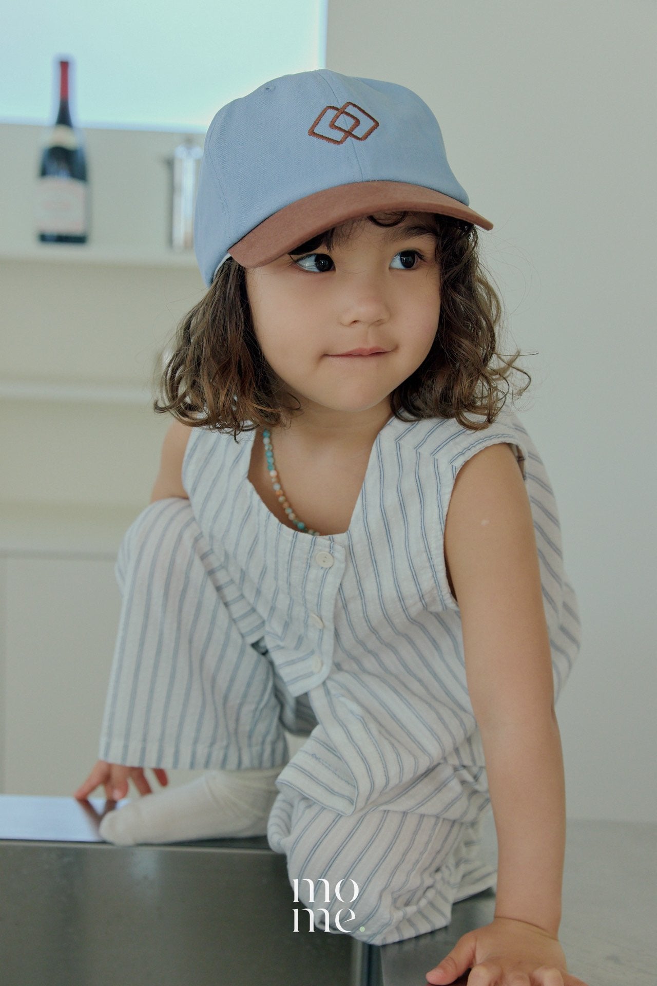 Spring Ball Cap Korean toddler accessory in beige made in Korea