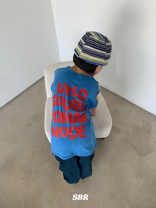Tank Top Tee Korean toddler t-shirt in blue made in Korea