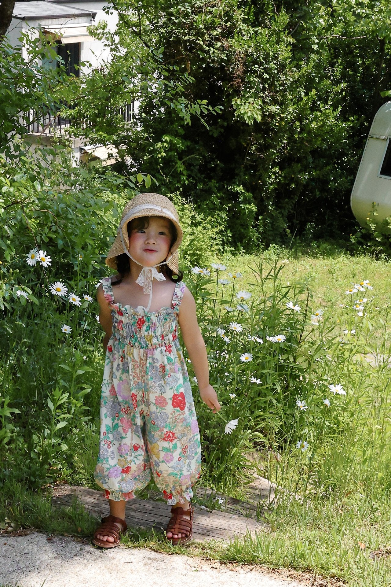 Deli Jumpsuit Korean toddler jumpsuit in floral made in Korea