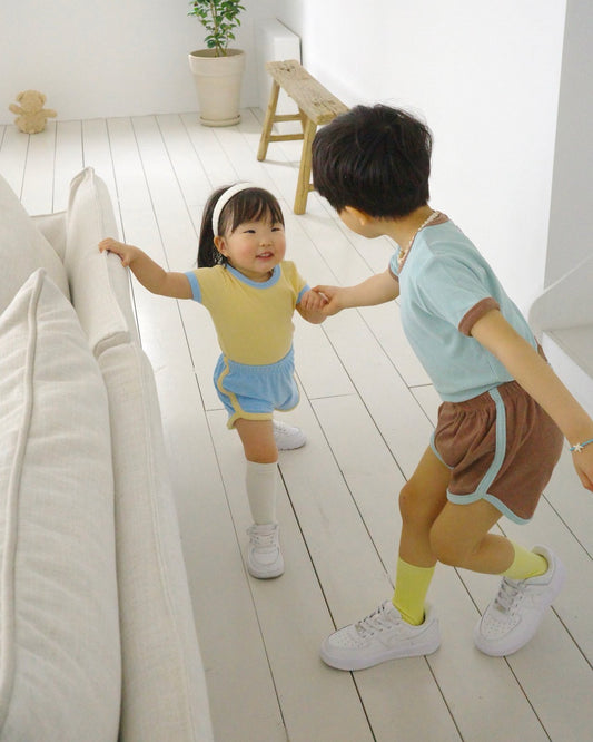 Butter Ring Set Korean toddler set in yellow made in Korea
