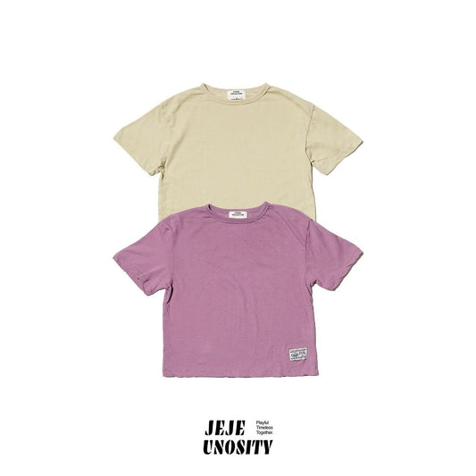 Lemonade Tee Korean toddler t-shirt in purple made in Korea