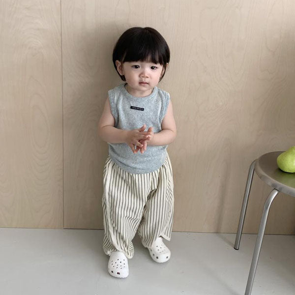 Pattern Binding Pants Korean toddler pants in stripe made in Korea