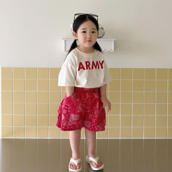 Paisley Pants Korean toddler pants in navy made in Korea