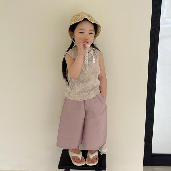 Comfort Fit Point Pants Korean toddler pants in ivory made in Korea