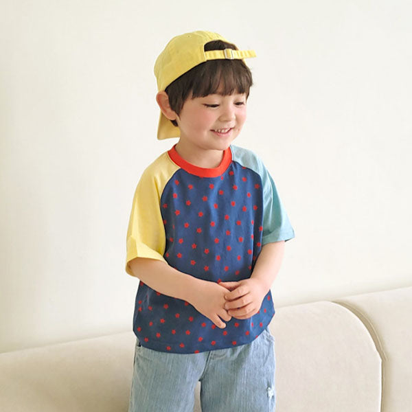 Star Tee Korean toddler t-shirt in navy made in Korea