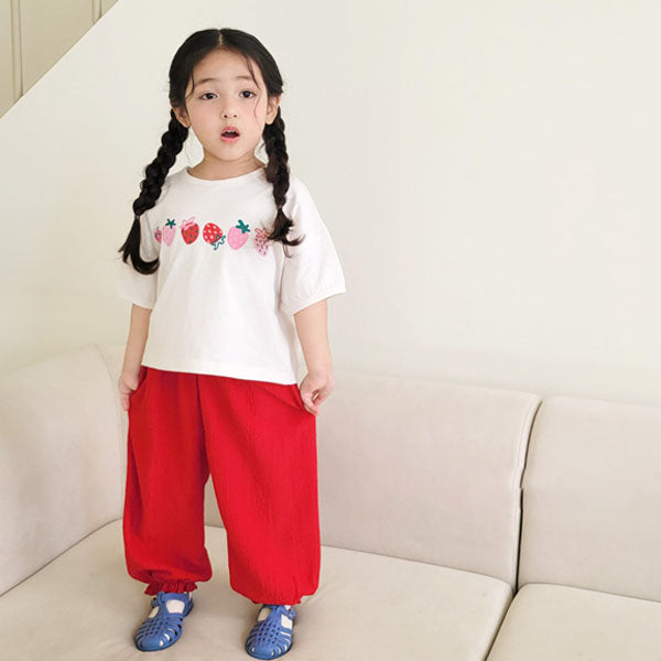 Banding Pants Korean toddler pants in red made in Korea
