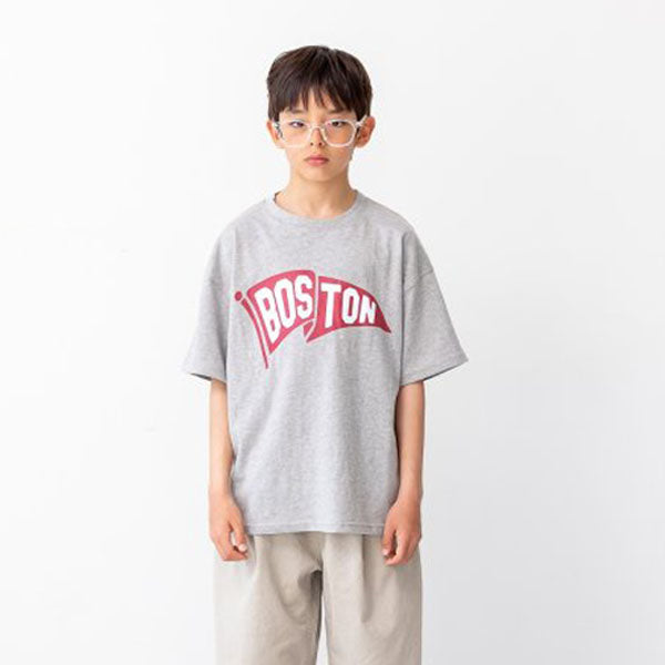 Boston Tee Korean toddler t-shirt in navy made in Korea
