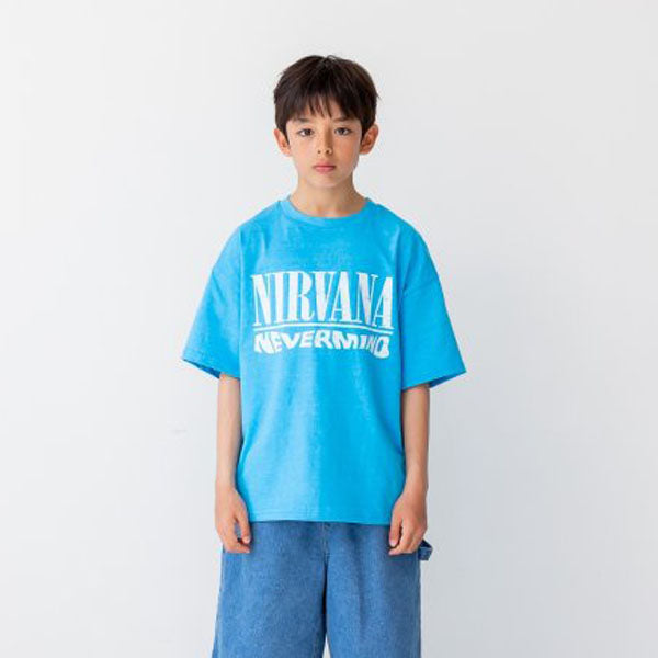 Nirvana Tee Korean toddler t-shirt in charcoal made in Korea