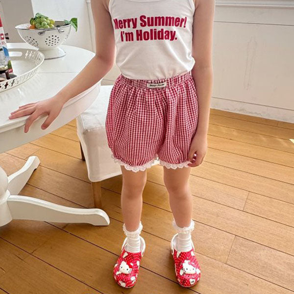 Check Bloomer Pants Korean toddler pants in black made in Korea