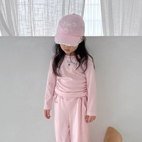 Blee Ball Cap Korean kids accessory in pink made in Korea
