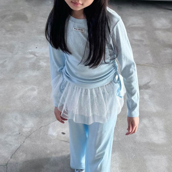 Polka Dot Tiered Layered Skirt Korean toddler skirt in ivory made in Korea