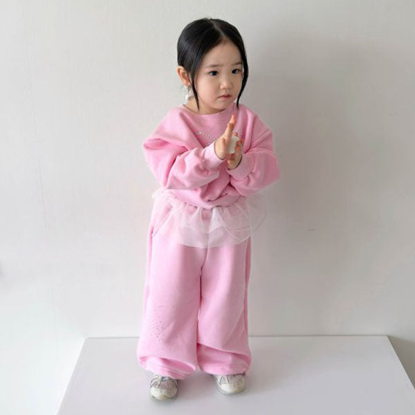 Layered Skirt Korean toddler skirt in ivory made in Korea