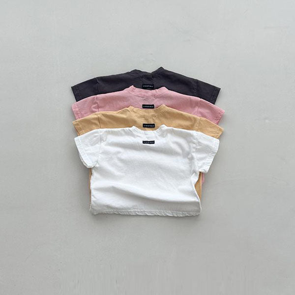 Basic Tee Korean toddler t-shirt in charcoal made in Korea