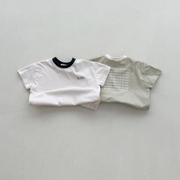 Awon Tee Korean toddler t-shirt in light beige made in Korea