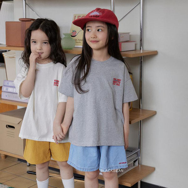 Circle Tee Korean toddler t-shirt in ivory made in Korea