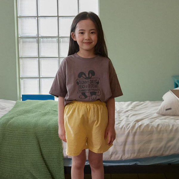Sunny Tee Korean toddler t-shirt in ivory made in Korea