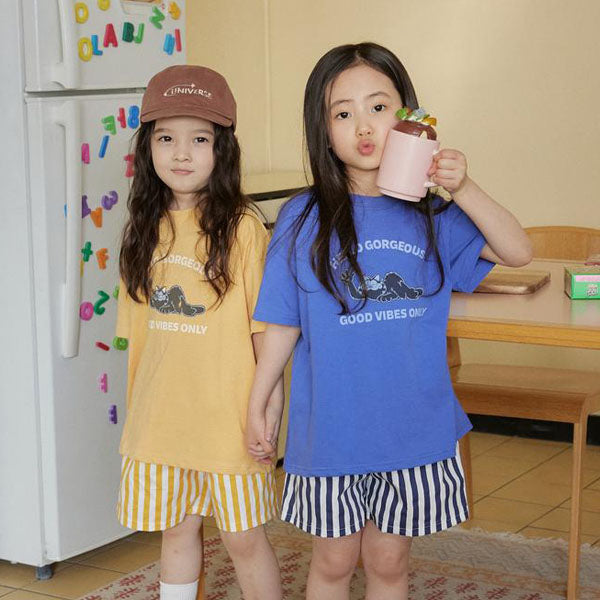 Hello Tee Korean toddler t-shirt in yellow made in Korea