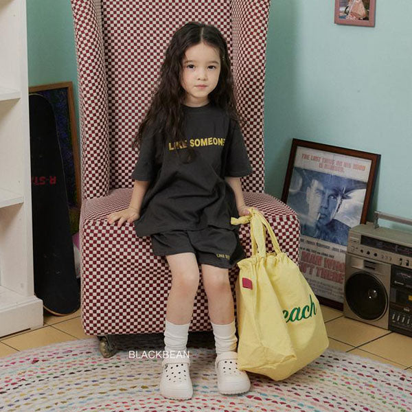 Live Set Korean toddler set in light heather made in Korea