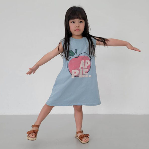Apple Dress Korean toddler dress in mint made in Korea
