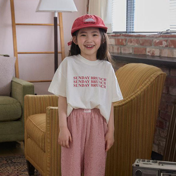 Brunch Tee - Adult Korean kids t-shirt in ivory made in Korea