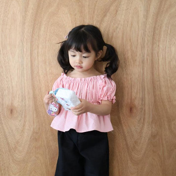 Echo Blouse Korean toddler blouse in white made in Korea