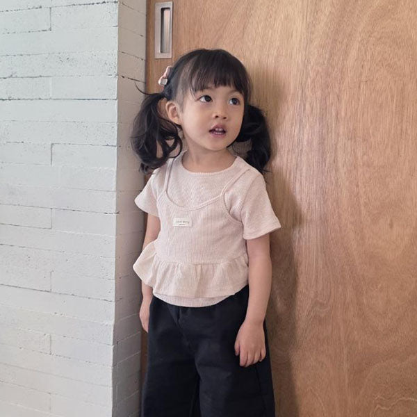 Diva Tee Korean toddler t-shirt in beige made in Korea