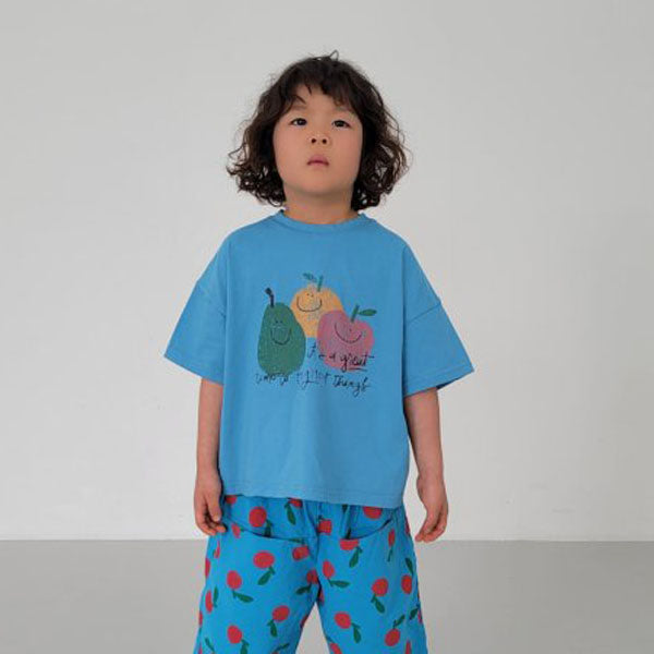 Fruit Tee Korean toddler t-shirt in cream made in Korea