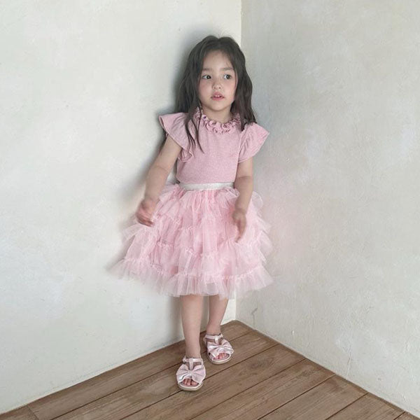 Aurora Tulle Skirt Korean toddler skirt in ivory made in Korea