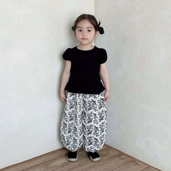 Jelly Smocked Tee Korean toddler t-shirt in ivory made in Korea