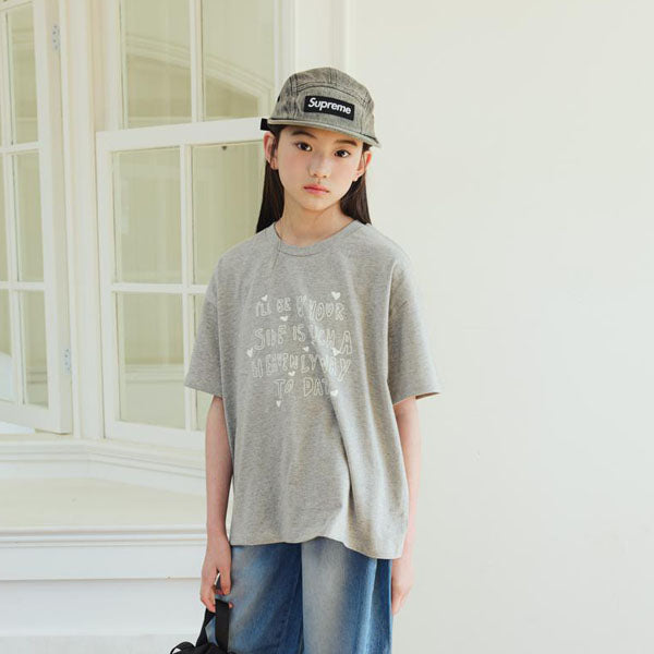 T03 Heaven Short Sleeve Tee Korean toddler t-shirt in ivory made in Korea
