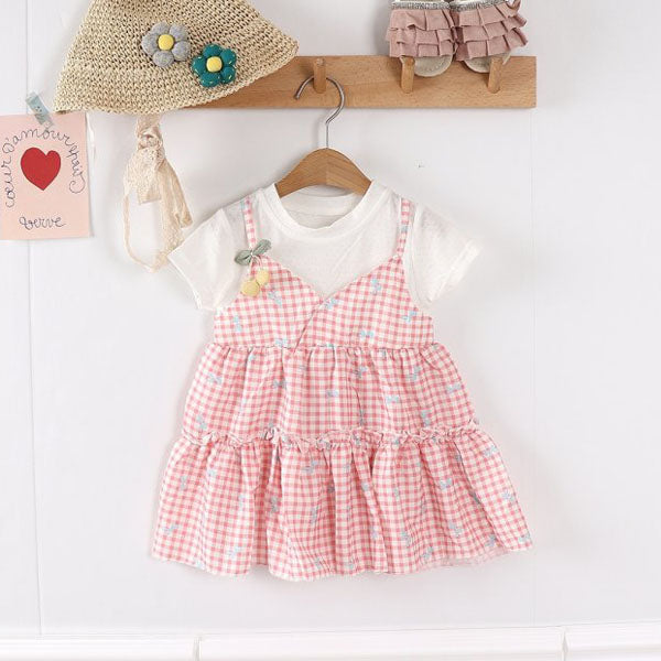 Petite Ribbon Long Tee Korean toddler t-shirt in white made in Korea