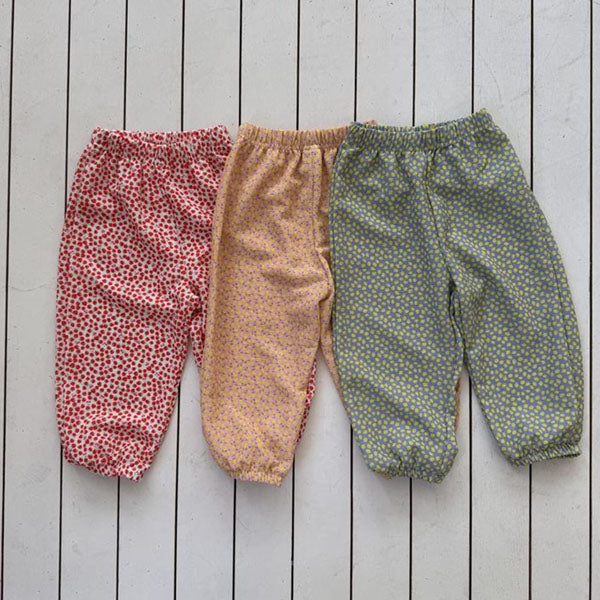 Fruit Balloon Joggers Korean toddler pants in red made in Korea
