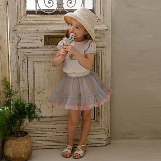 Silvia Skirt Leggings Korean toddler pants in pink made in Korea