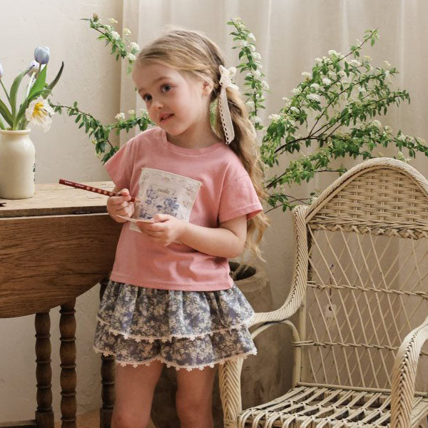Sienna Tee Korean toddler t-shirt in ivory made in Korea