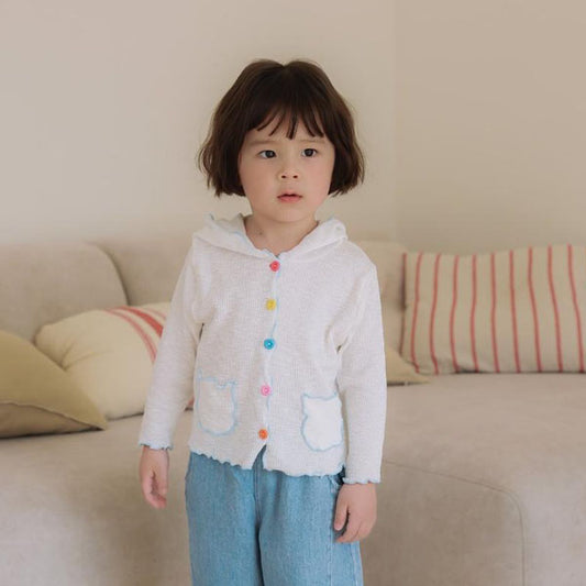 Hooded Jacket Korean toddler jacket in ivory made in Korea