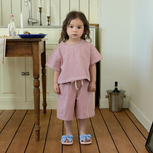 Stitch Set Korean toddler set in pink made in Korea