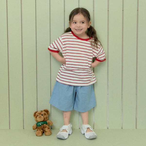 Denim Shorts Korean toddler shorts in light denim made in Korea