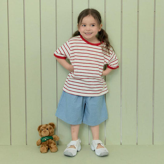 Denim Shorts Korean toddler shorts in light denim made in Korea
