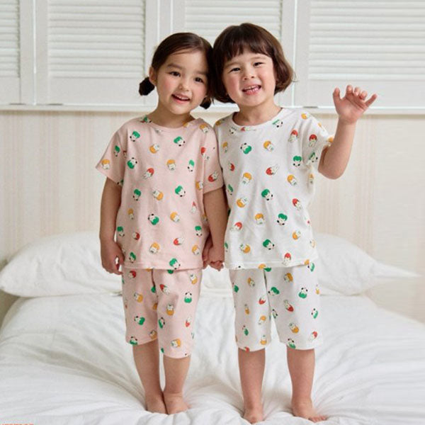 Animal Loungewear Korean toddler loungewear in ivory made in Korea
