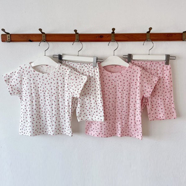 Rose Loungewear Korean toddler loungewear in ivory made in Korea