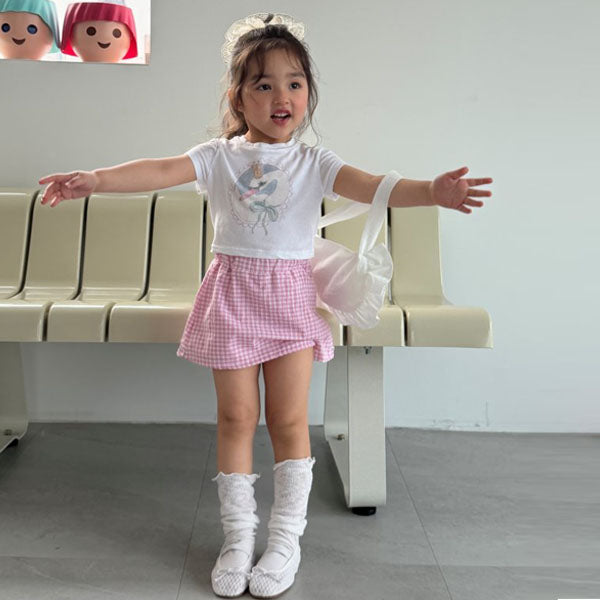 Mist Hidden Skirt Korean toddler skirt in pink made in Korea
