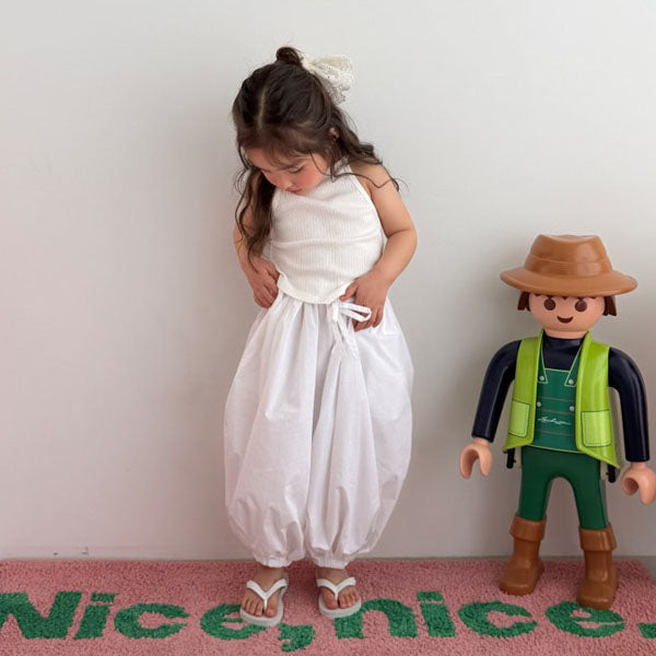 Air Harem Pants - Adult Korean kids pants in ivory made in Korea