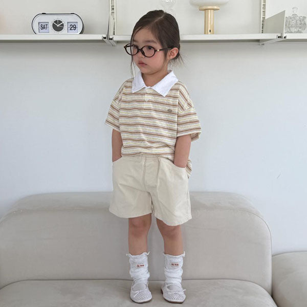 Day Fit Shorts Korean toddler shorts in cream made in Korea