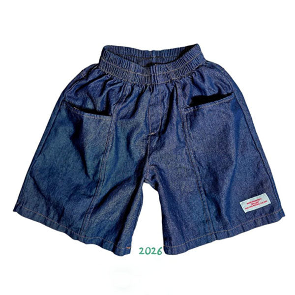 Two You 5-Length Denim Pants Korean toddler pants in blue denim made in Korea
