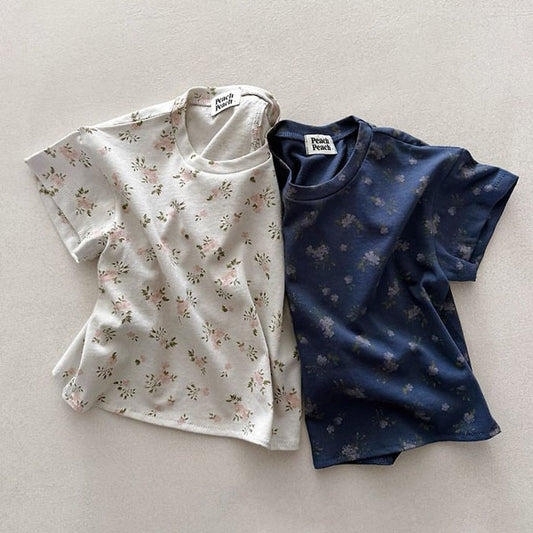 Jasmine Tee Korean toddler t-shirt in light gray made in Korea