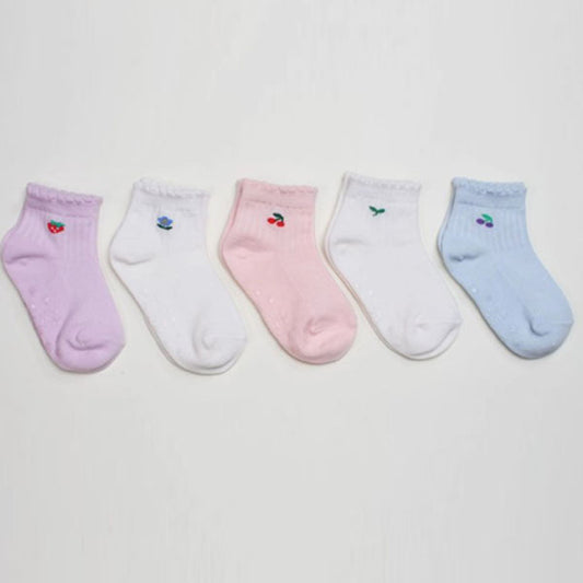 Mitsu Ankle Socks Korean toddler accessory in 5-piece set made in Korea