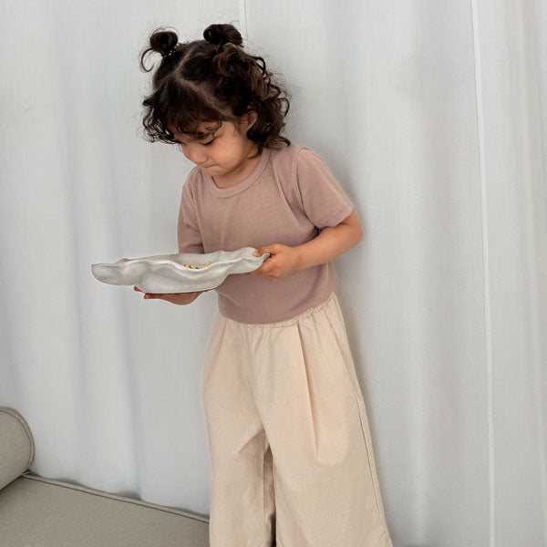 8/10 Wide Pants Korean toddler pants in charcoal made in Korea